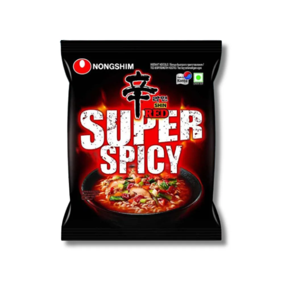Nongshim Single Packs - Shin Super Spicy RED (No Halal logo)